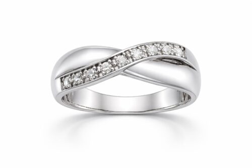 Valkokultainen timanttisormus V9018-10