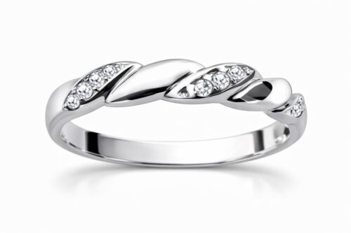 Valkokultainen timanttisormus V9088