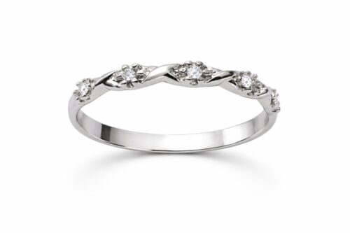 Valkokultainen timanttisormus V9092