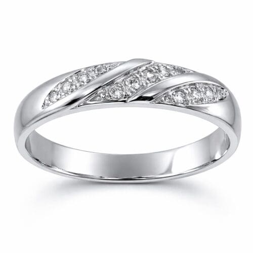 Valkokultainen timanttisormus V9095