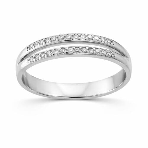 Valkokultainen timanttisormus V9108