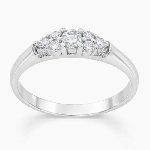 Valkokultainen timanttisormus V9112-10