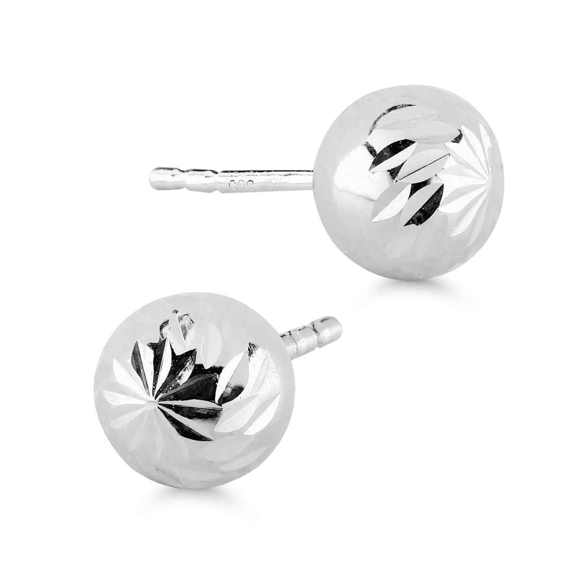 Valkokultakorvakorut pallo 5 mm