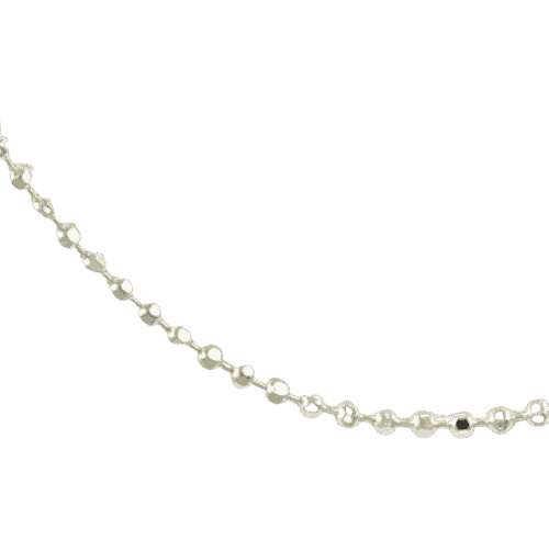 Hopeaketju Timanttileikattu palloketju 38 cm