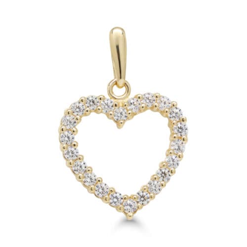 Kultainen sydän zirkoniariipus