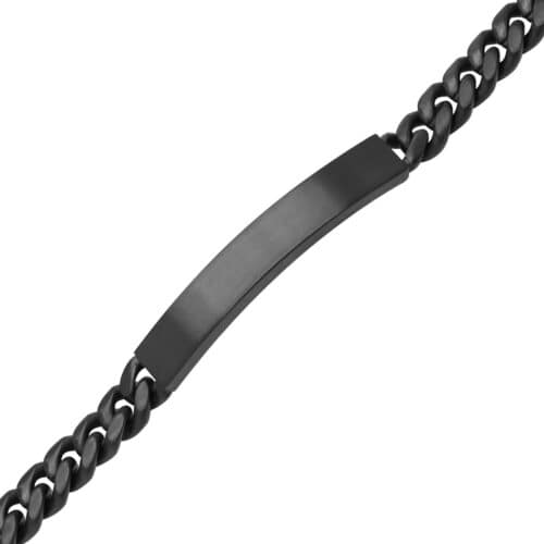 Ace of Spades musta teräspanssariranneketju laatalla - 10mm