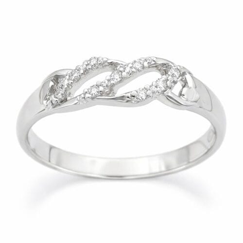 Valkokultainen timanttisormus V9122