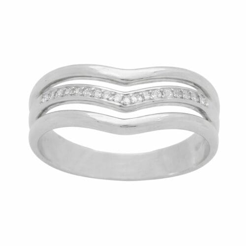 Valkokultainen Timanttisormus V9123