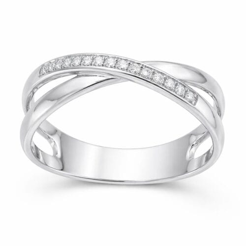 Valkokultainen Timanttisormus V9125