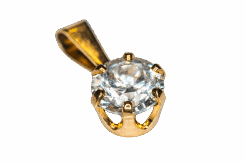 Kultainen riipus kirkas kivi 10012