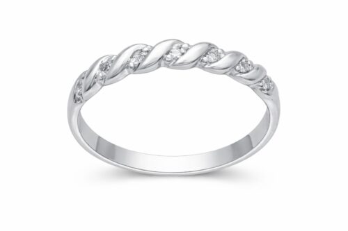 Valkokultainen timanttisormus V9126