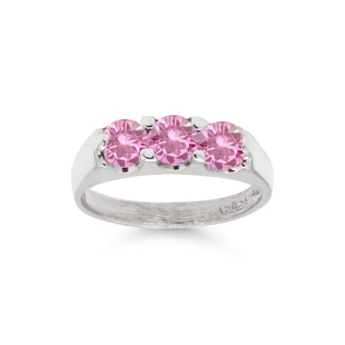Hopeakastesormus H6014pink