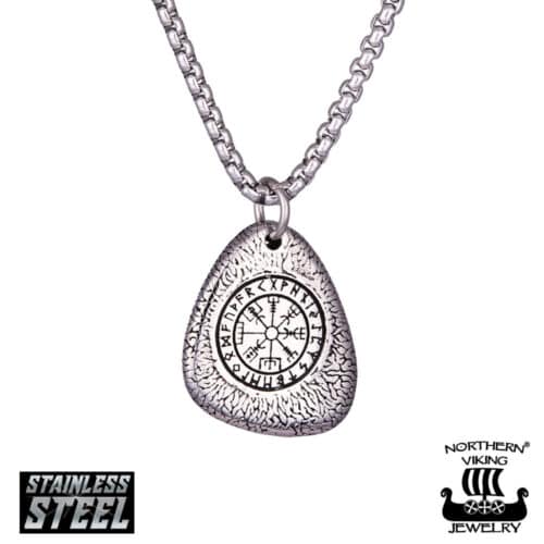 Northern Viking Jewelry "Vegvisir Stone"-riipus