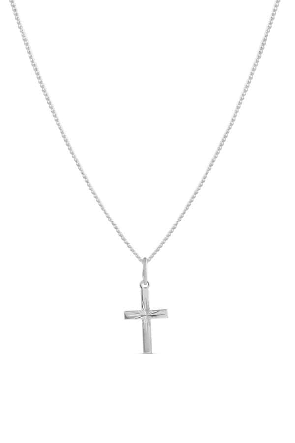 Hopeinen rippiristi TG 5089