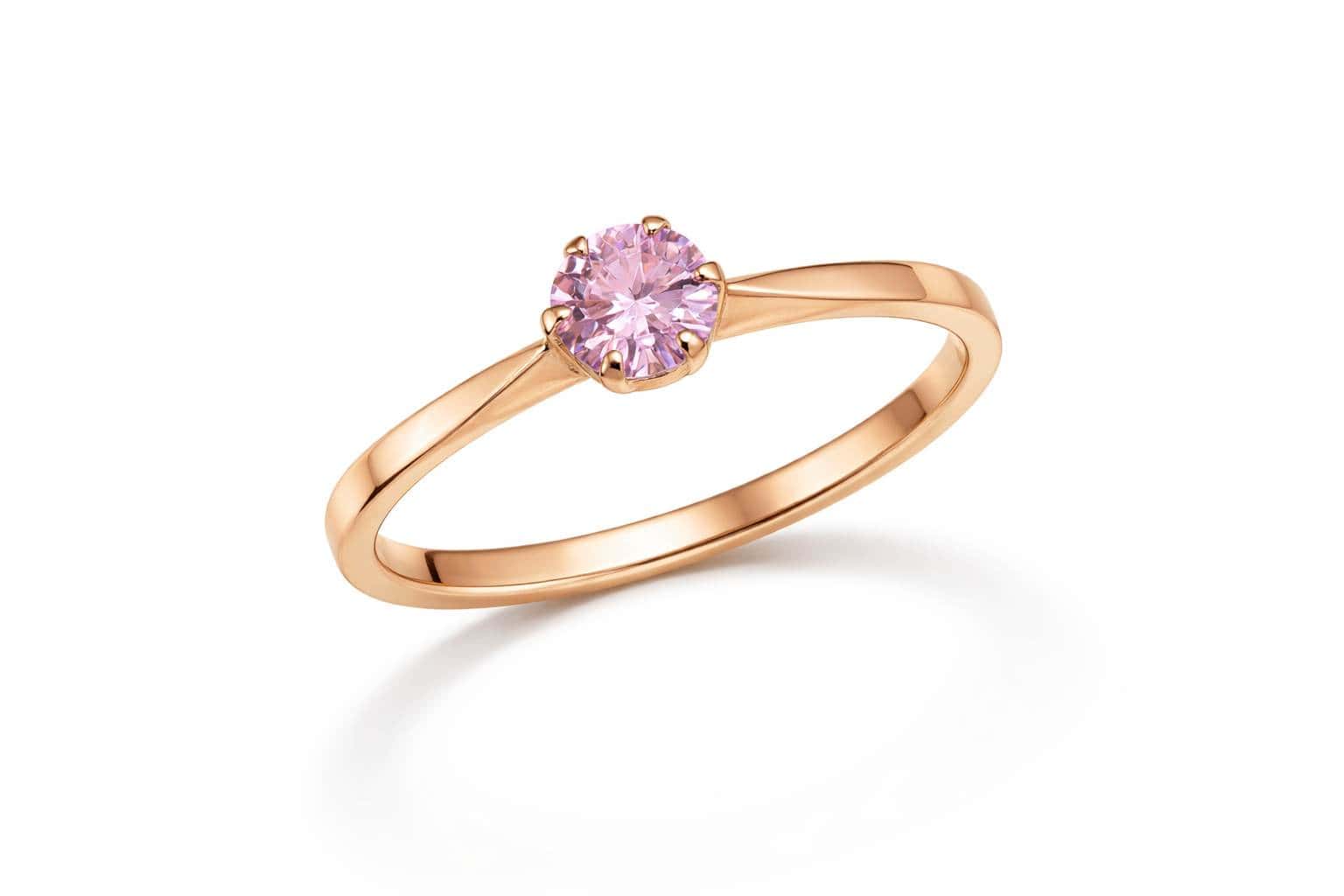 Kultainen sormus 70022pink