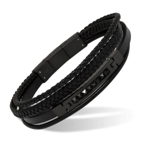 Musta nahkarannekoru SSLB-120B musta