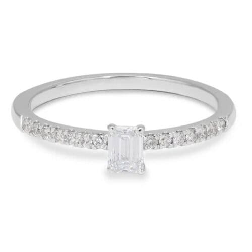 Timanttisormus Helen valkokulta