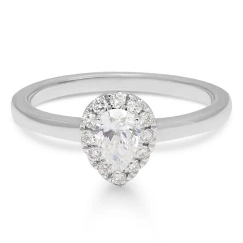 Timanttisormus Iris valkokulta