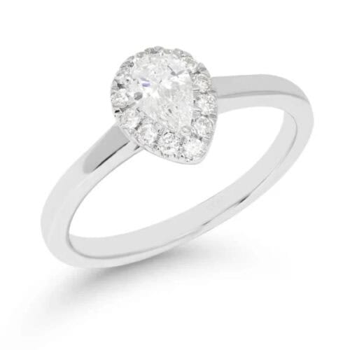 Timanttisormus Iris valkokulta