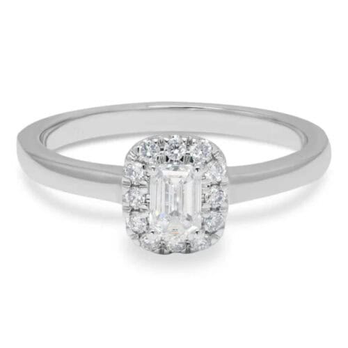 Timanttisormus Thalia valkokulta