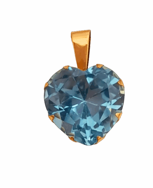 Kultainen riipus sinisellä kivellä G86