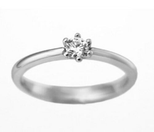 Valkokultainen timanttisormus V9107-10