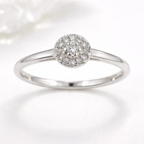 Valkokultainen timanttisormus V9137-2