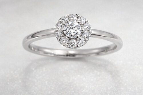 Valkokultainen timanttisormus V9137-5