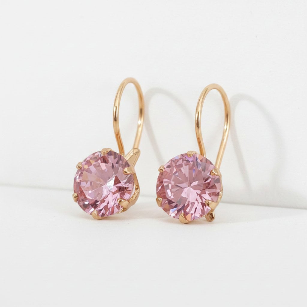 Kultaiset korvakorut 40010 pinkki
