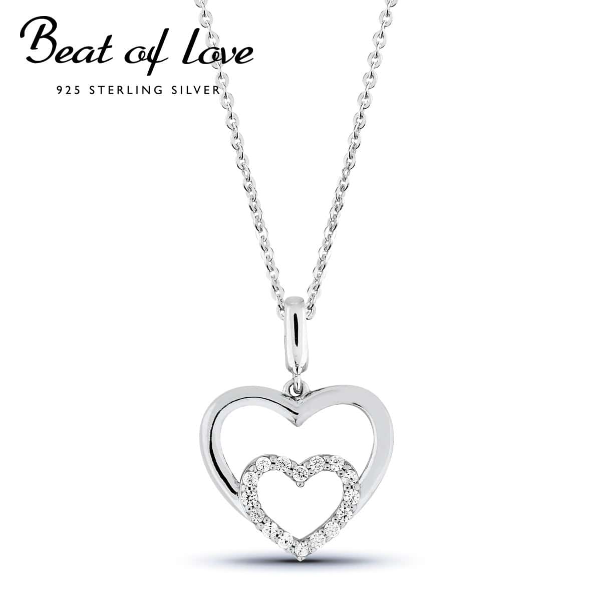 Beat of Love hopeinen kaulakoru BOL-N0983Z