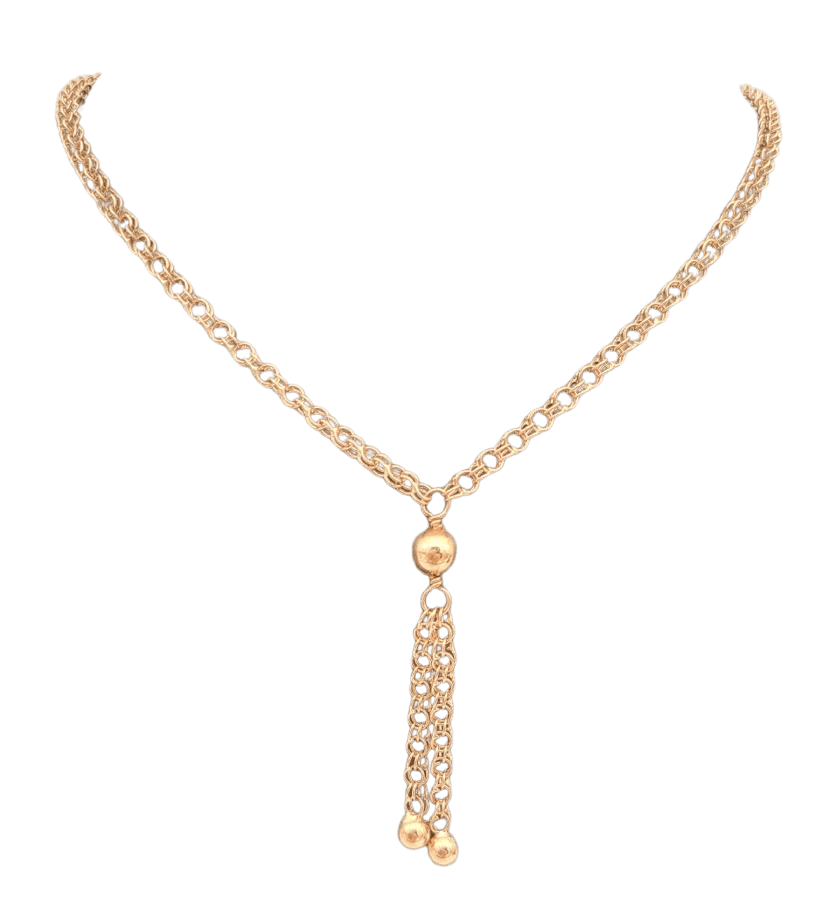 Kultainen Bismarck kaulaketju palloilla