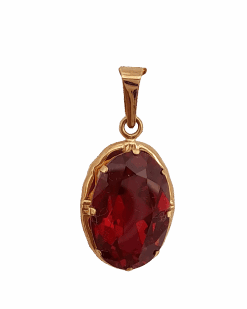 Kultainen riipus punaisella kivellä G83