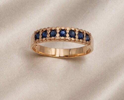 Kultainen sinisafiirisormus 09151SS