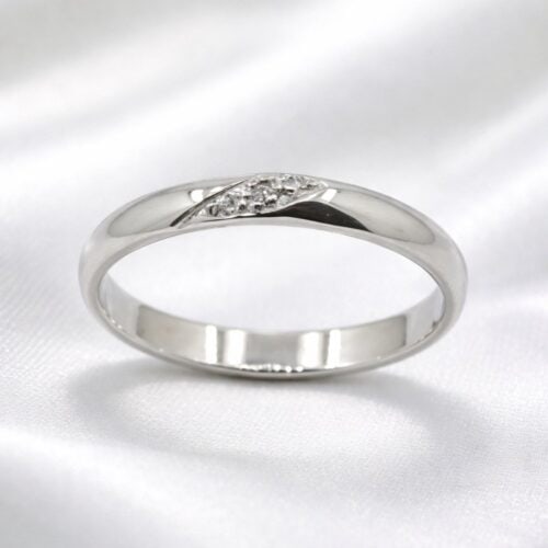 Timanttisormus valkokulta V9153