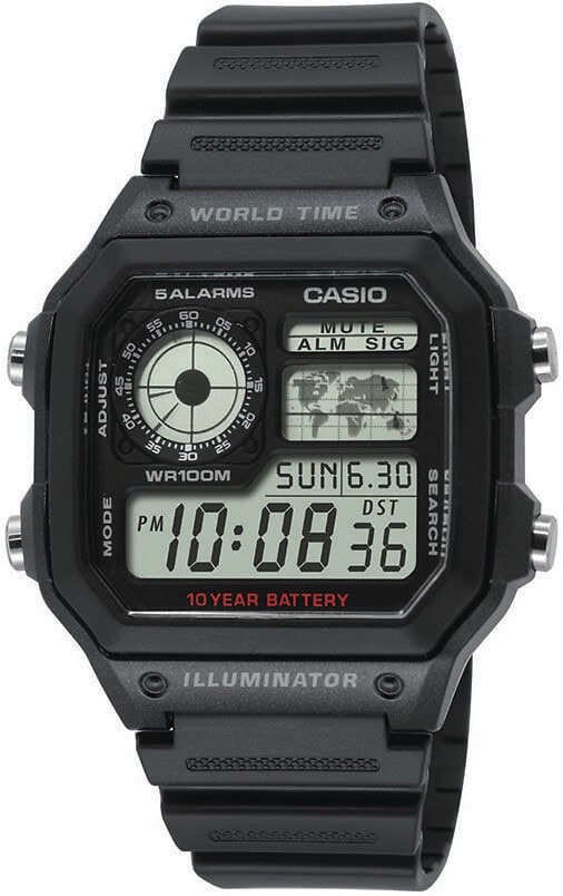 Casio M Digital AE-1200WH-1AVEF