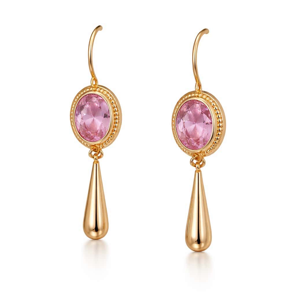 Kultaiset kyynelkorvakorut 40203pink