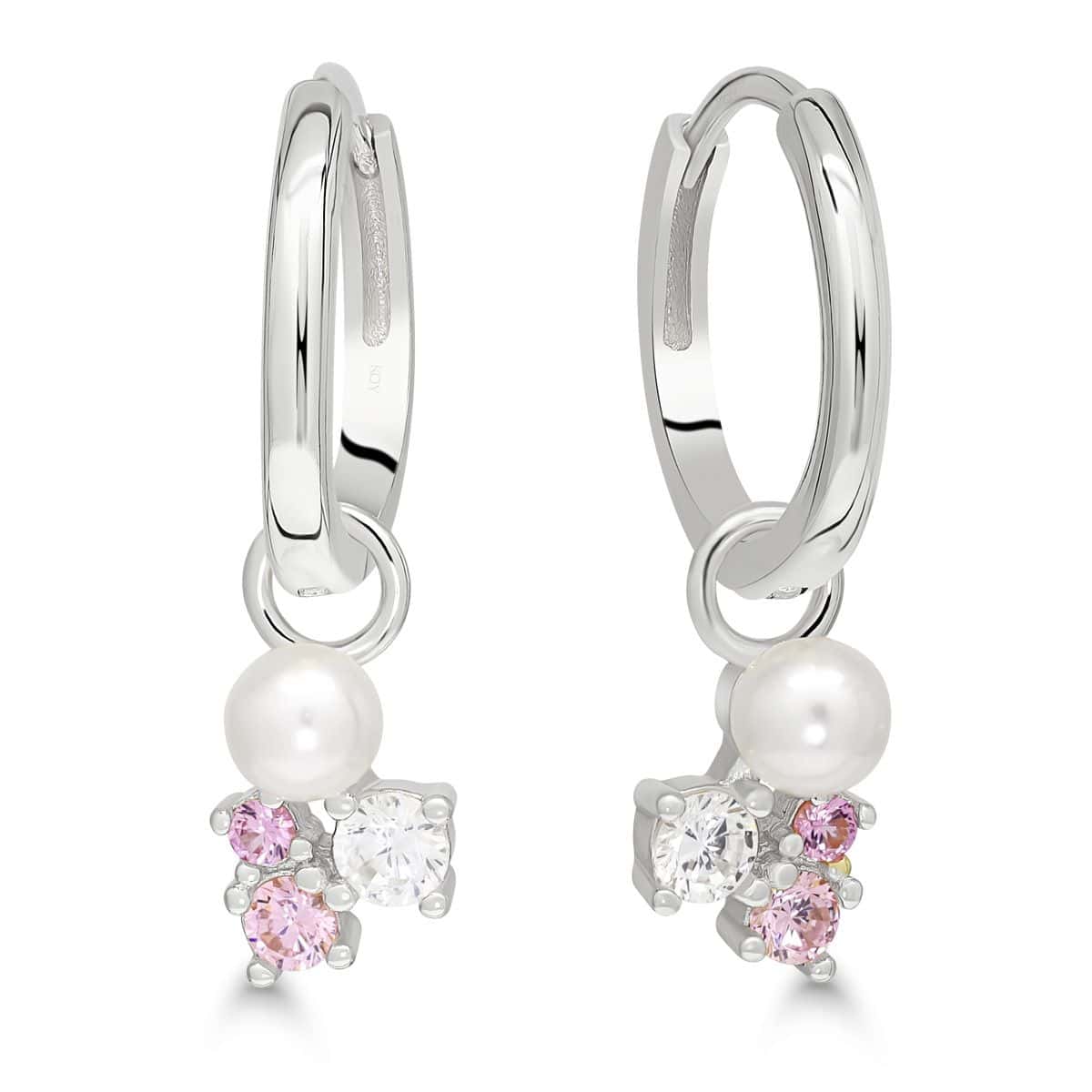 Hopeiset korvakorut E-27967Zpink