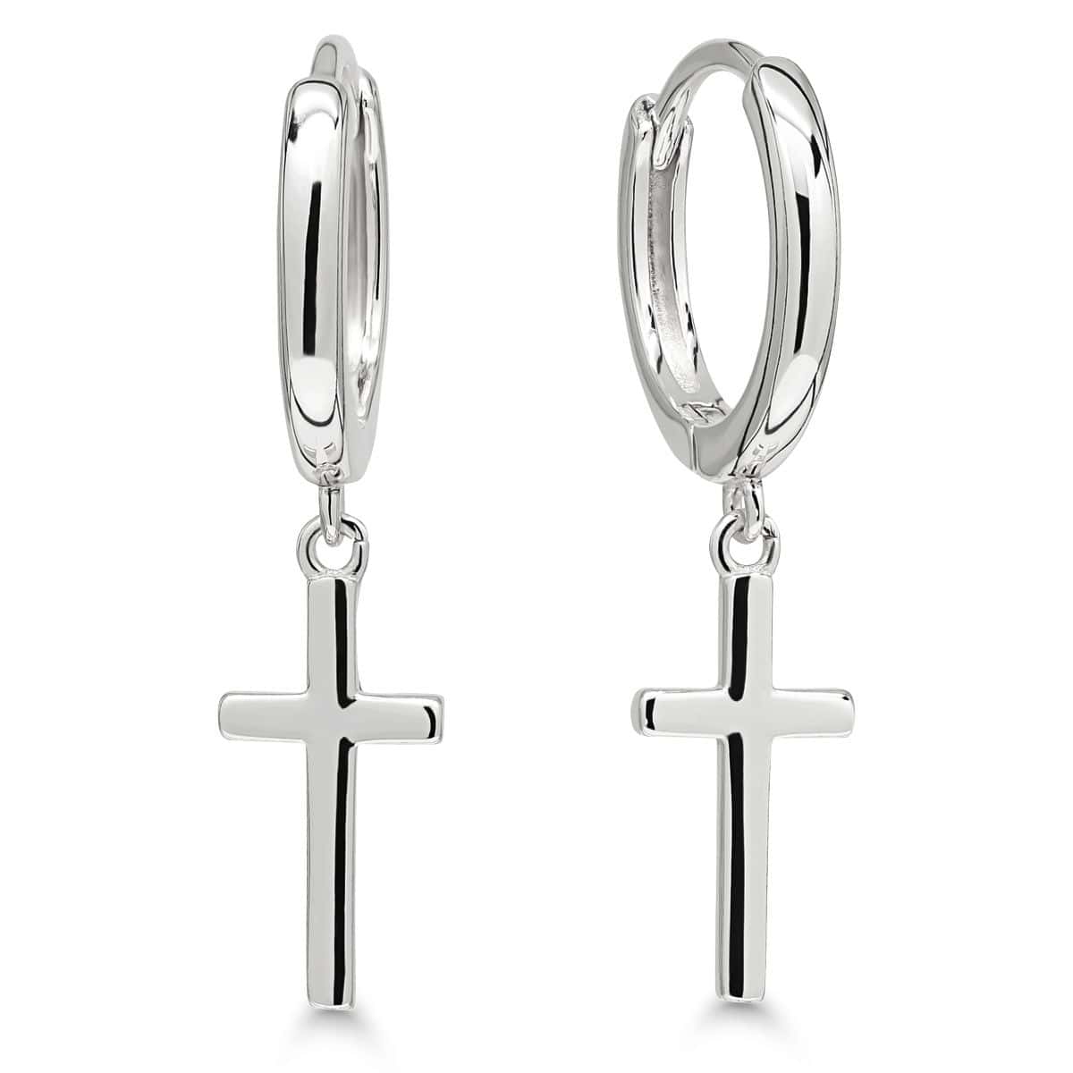 Hopeiset ristikorvakorut E-23399