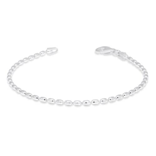 hopeinen oliiviranneketju 2,3 mm