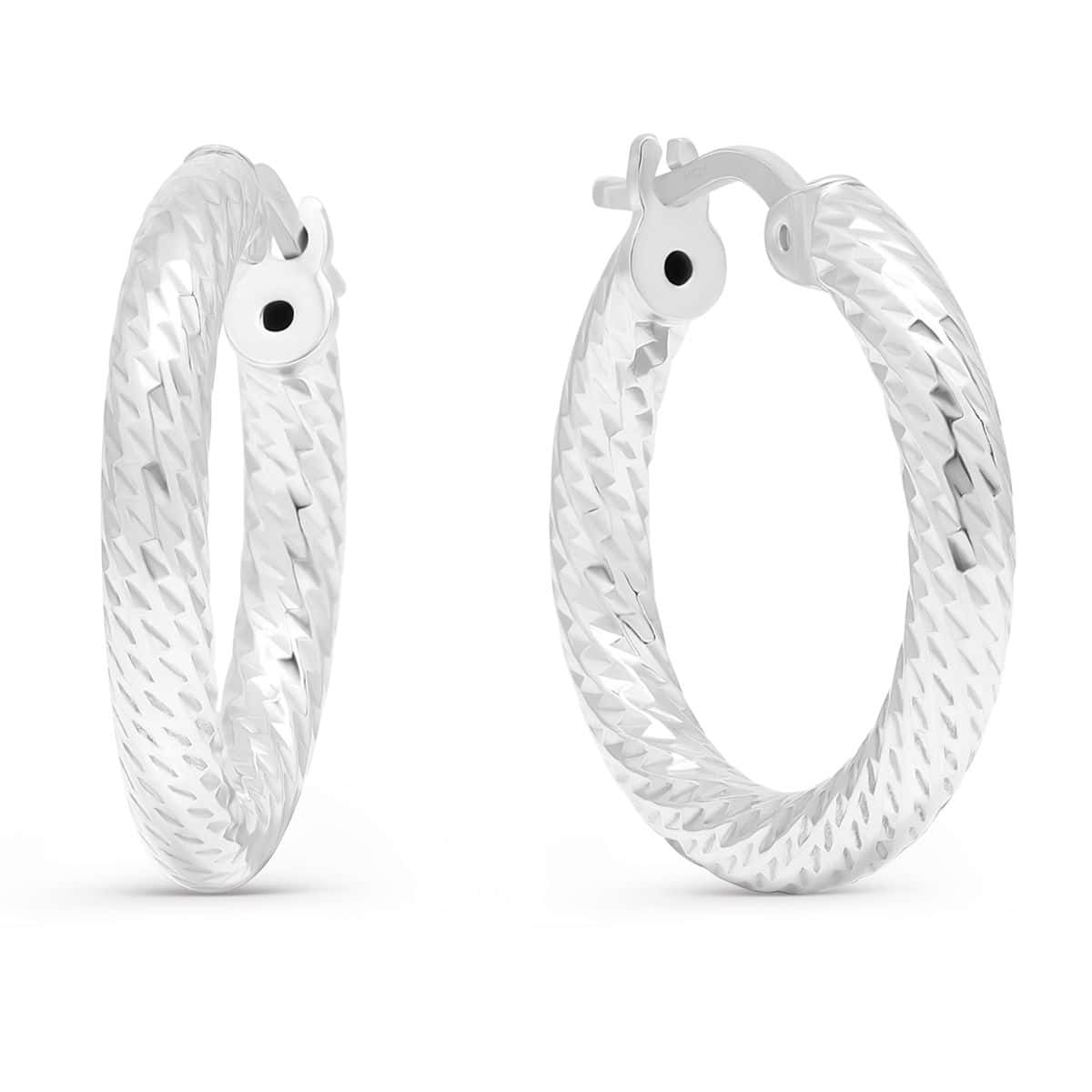 Hopeiset korvarenkaat SX-E0957